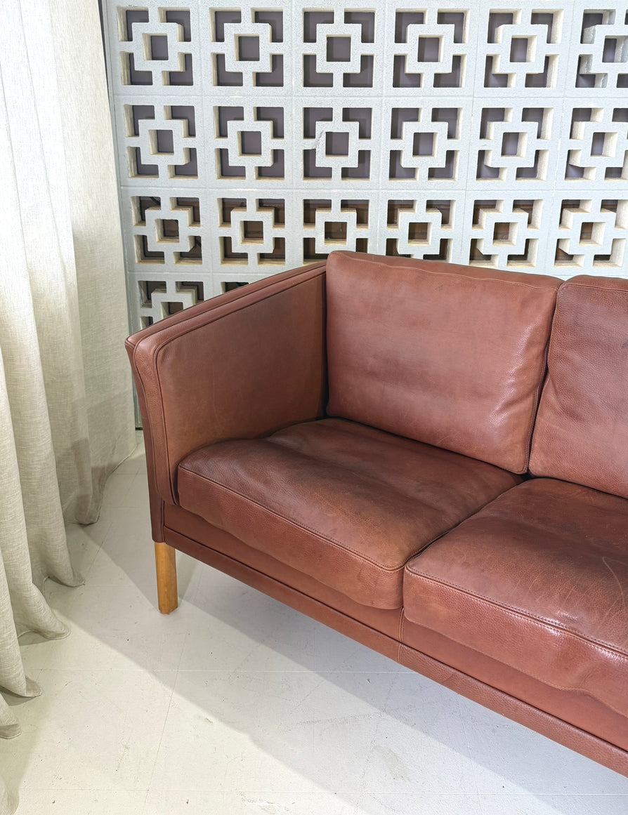 Mogens Hansen Three Seater Sofa in Leather