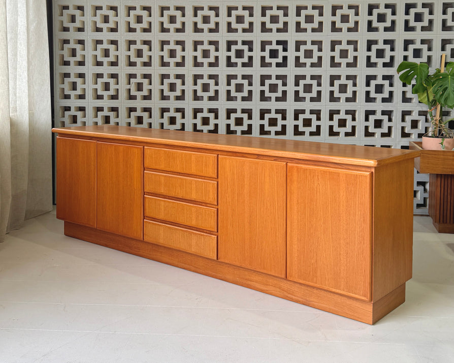 Large Mid-Century Sideboard / Console in Teak