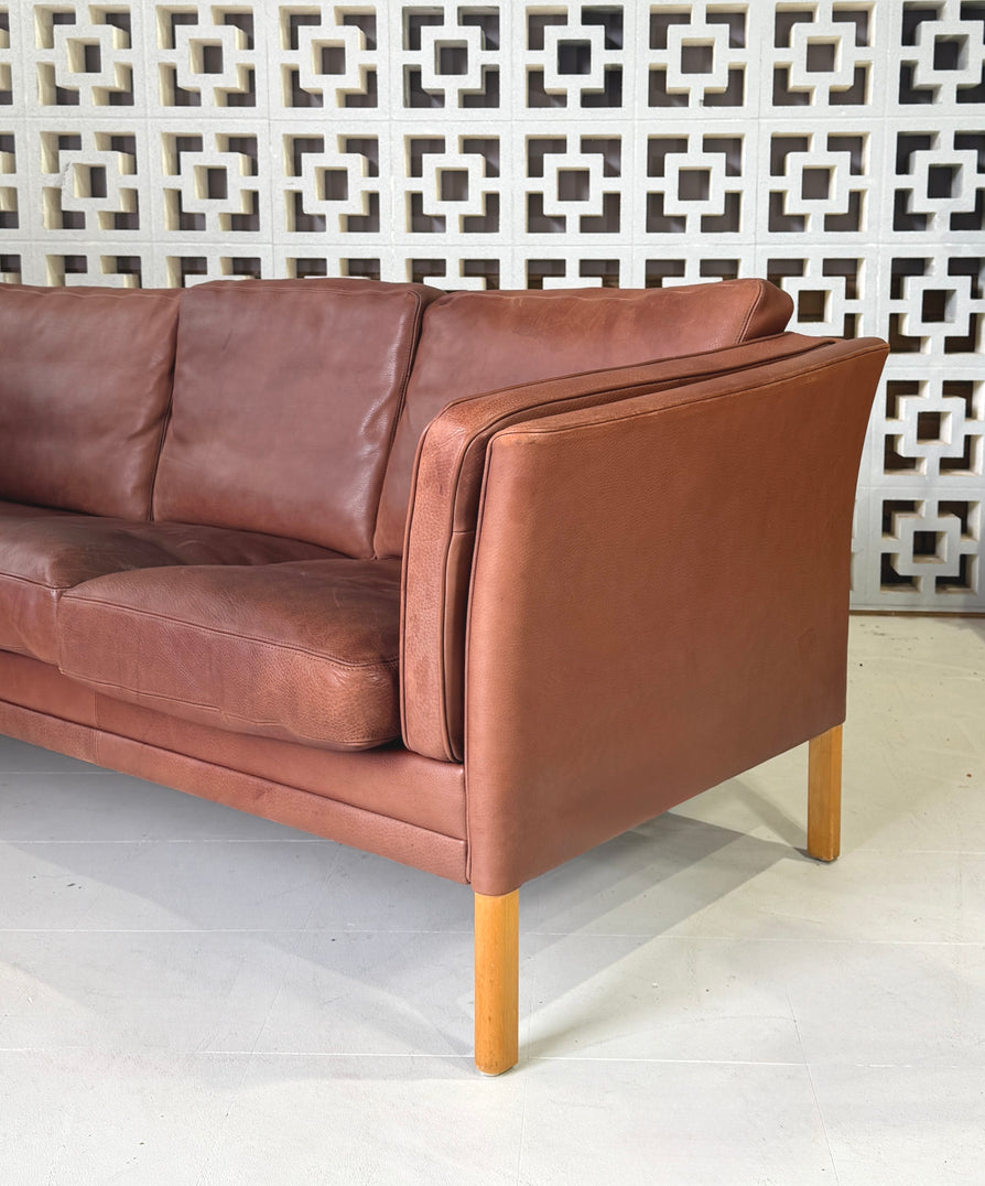 Mogens Hansen Three Seater Sofa in Leather