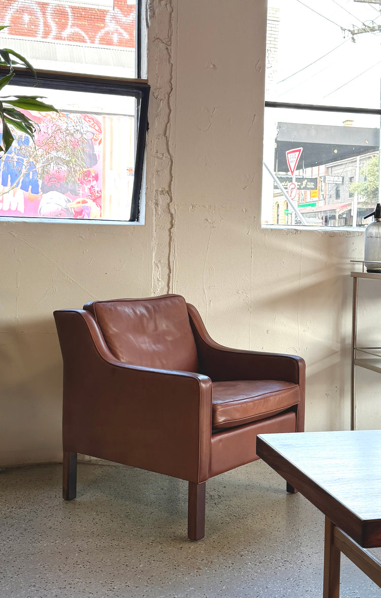 Mogens Hansen Lounge Chair in Cognac Leather