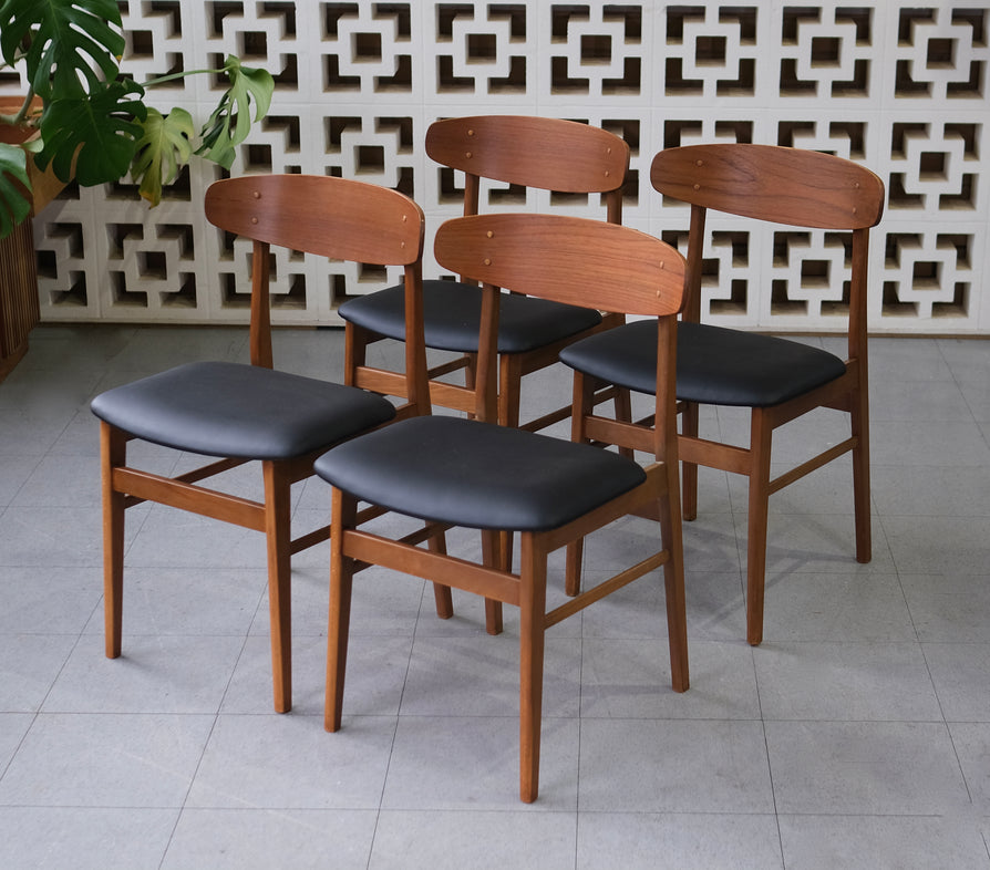 Four Danish "Oval-Back" Dining Chairs