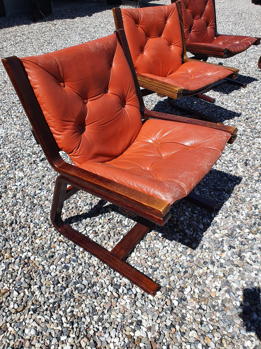 Norwegian Cantilever Chair in Leather