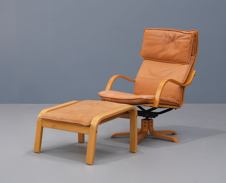 Swedish Recliner with Footstool