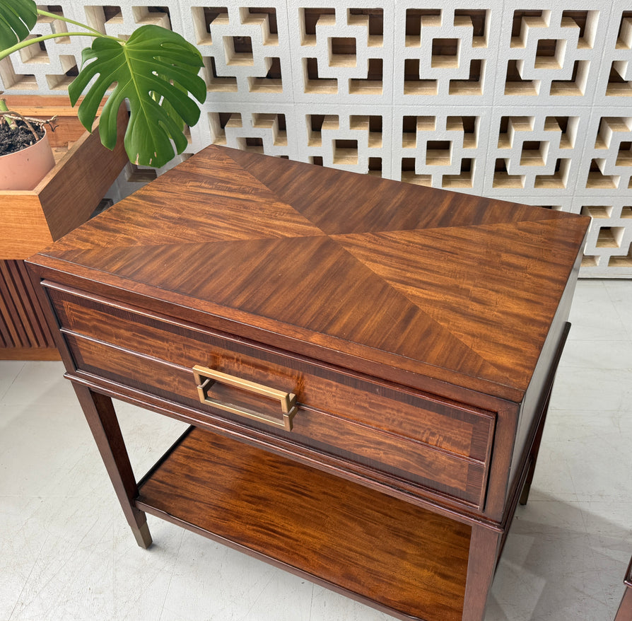 Pair of Large Bedside / Hall Tables in Mahogany