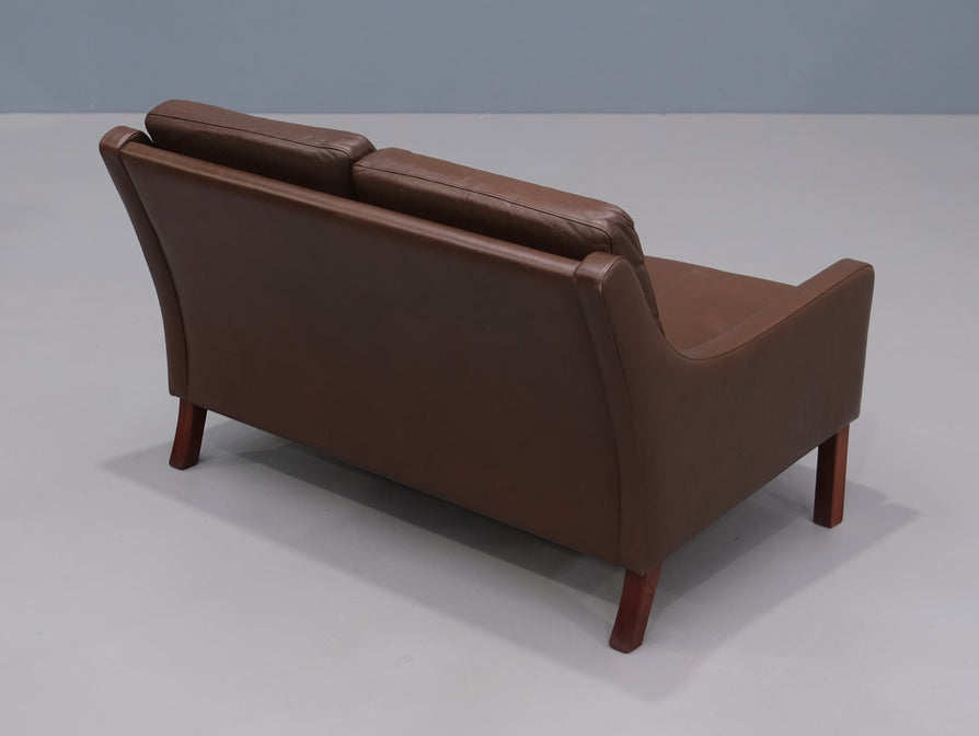 Danish Two-Seater in  Brown Leather