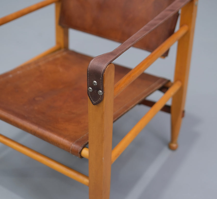 Safari Chair in Cognac Leather