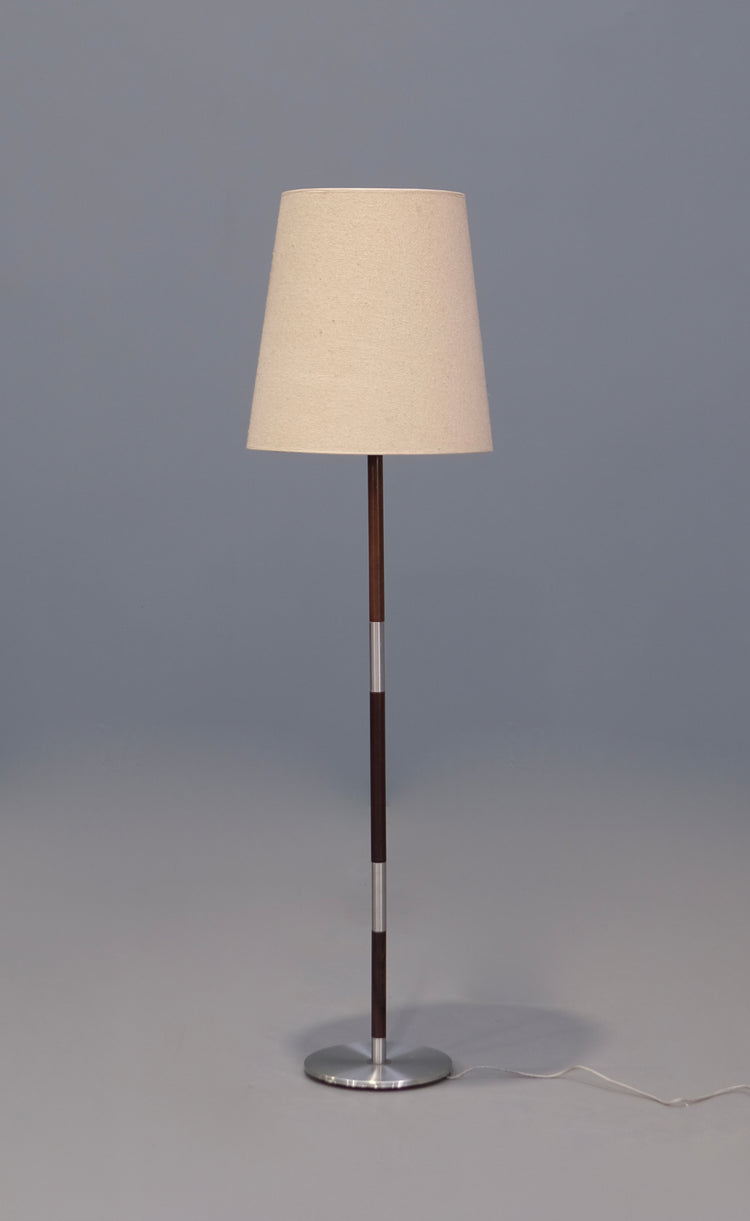 Fog & Morup Floor Lamp in Brushed Aluminium & Rosewood