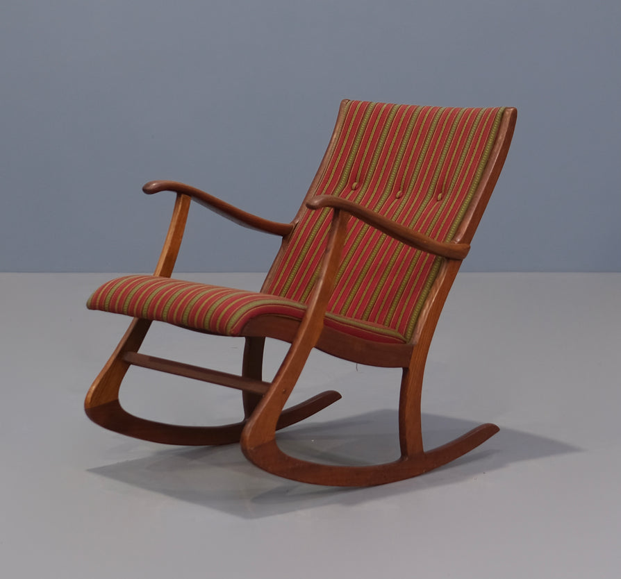 Danish Rocking Chair in Original Wool