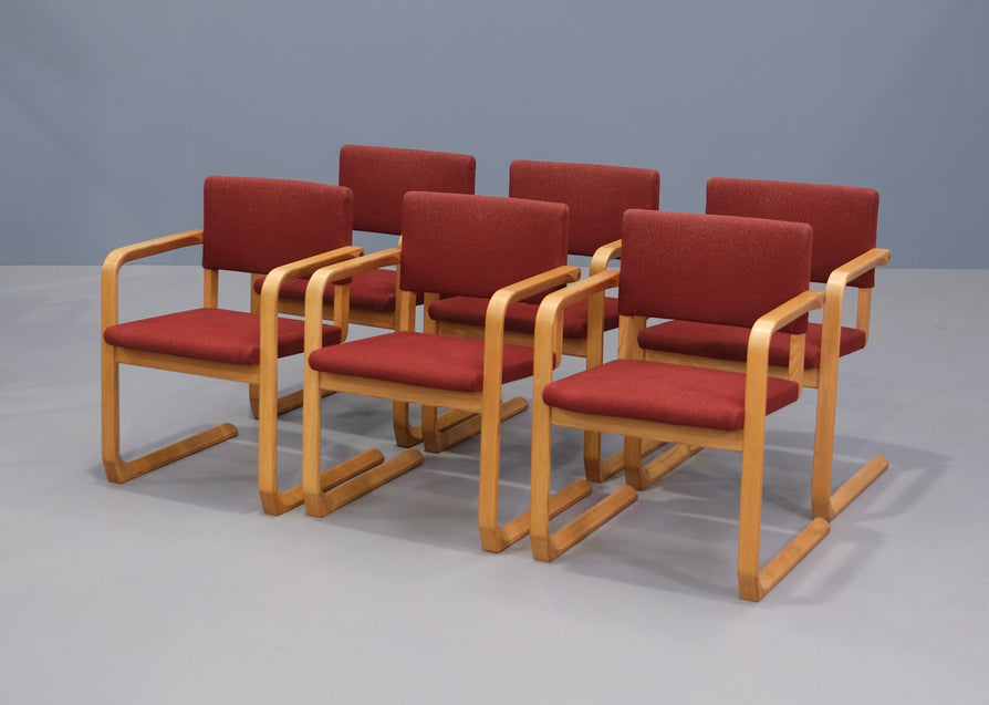 Six Karl Andersen Cantilever Chairs