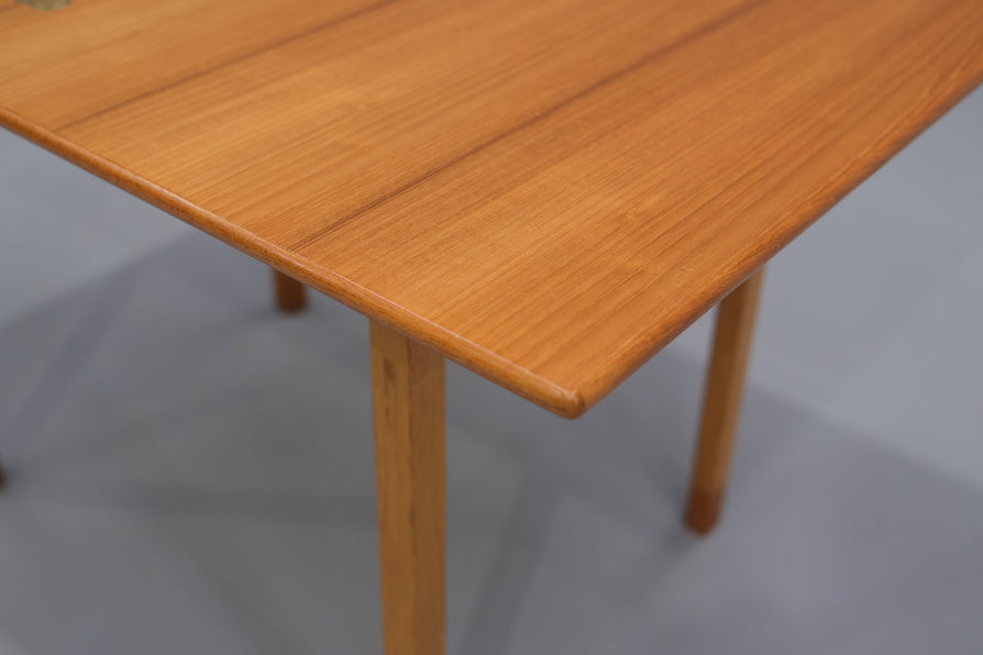 Danish Folding Extension Dining Table in Teak & Oak