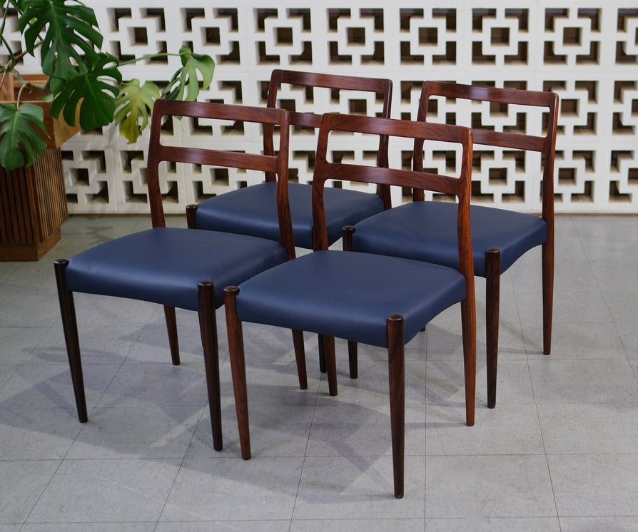 Four Johannes Andersen "Anne" Dining Chairs in Rosewood