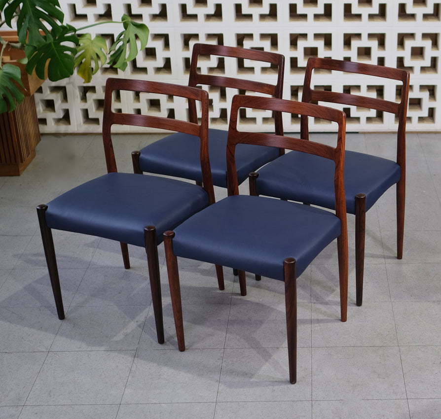 Four Johannes Andersen "Anne" Dining Chairs in Rosewood