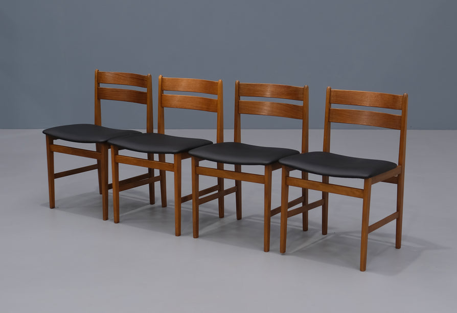 Four Danish Dining Chairs in Teak