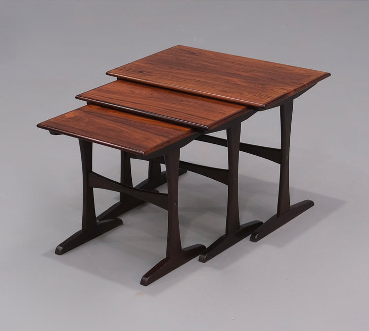 Danish Nest of Tables in Rosewood