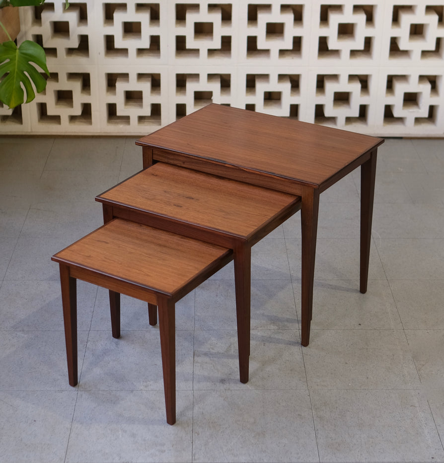 Danish Nest of Tables in Rosewood