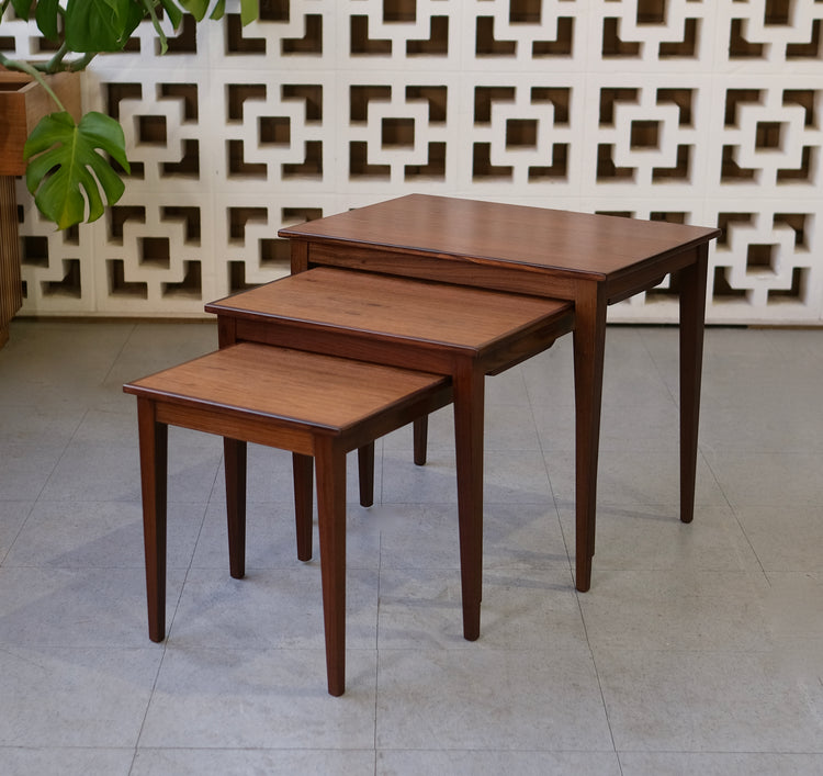 Danish Nest of Tables in Rosewood