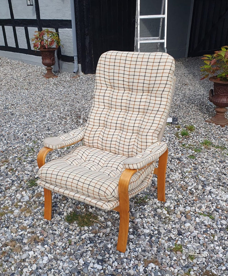 Danish High-Back Lounge Chair