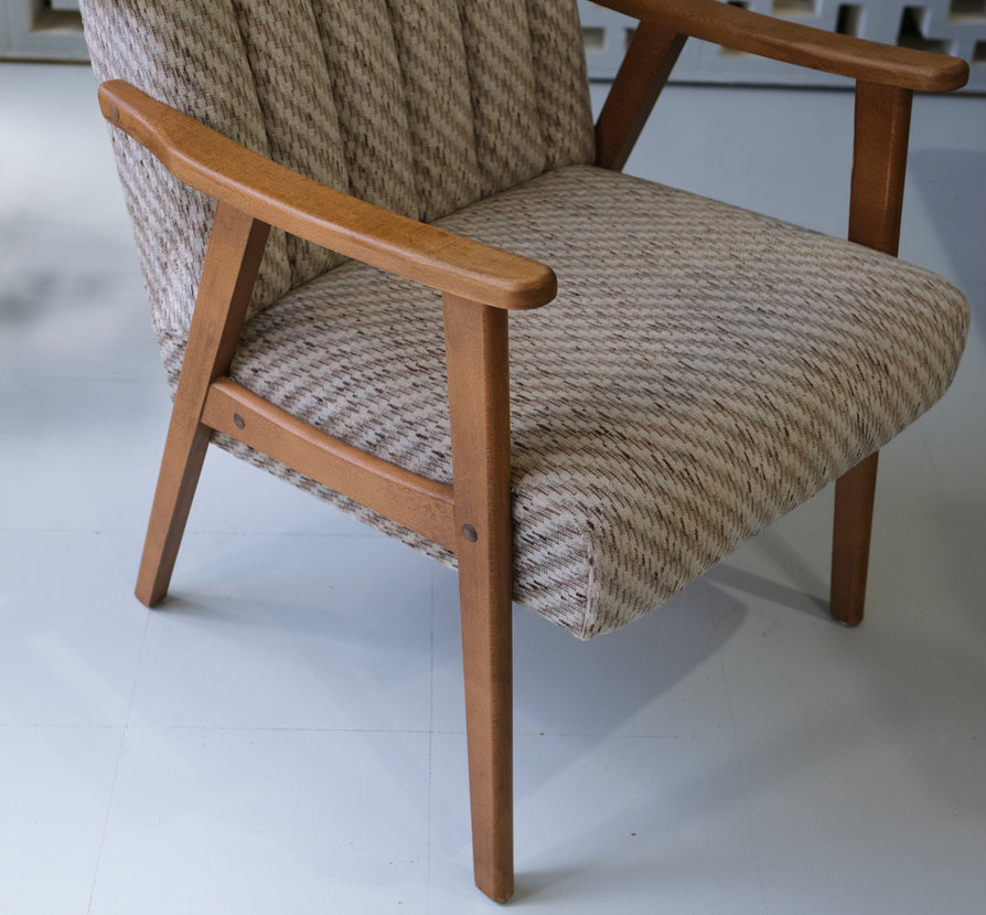 Danish Wing-Back Easy Chair in Wool