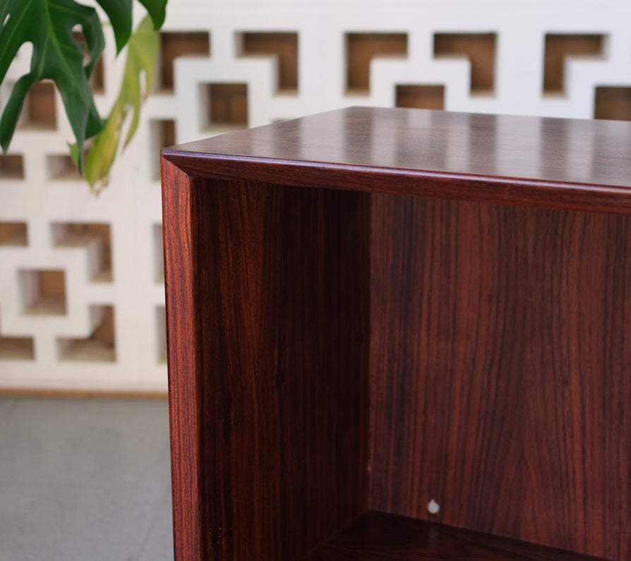 Low-Profile Danish Bookcase / Record Stand in Rosewood