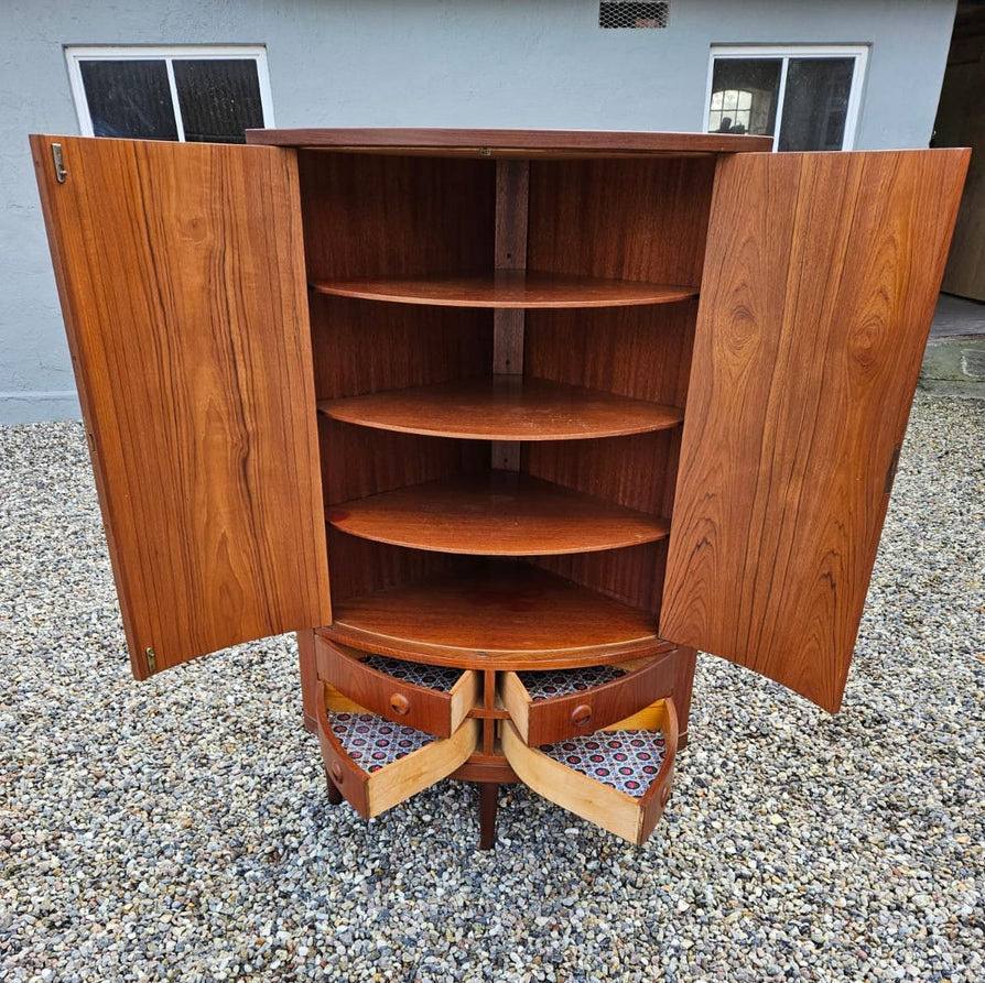 Danish Corner Cabinet in Teak