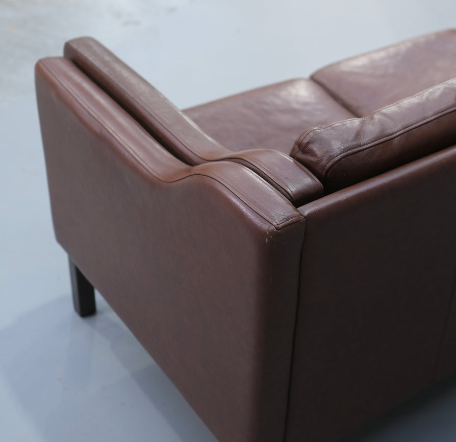 Three Seater Sofa in Brown Leather