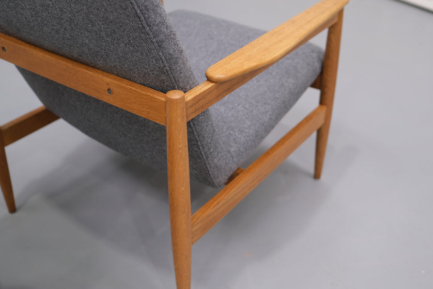 Pair of Swedish Lounge Chairs in Oak