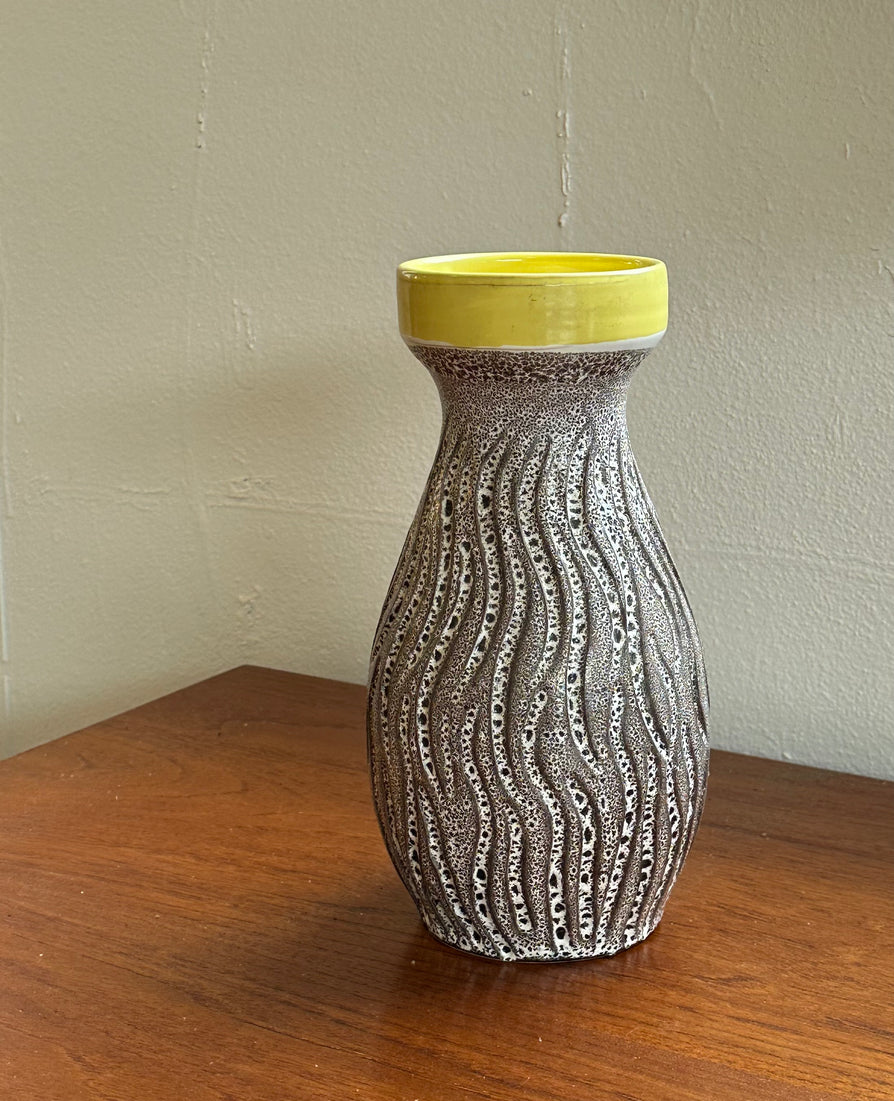Mid-Century Vase in a Lava Finish