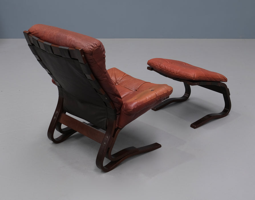 Oddvin Rykken Lounge Chair with Footstool