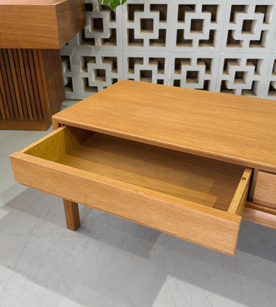 Two-Drawer Console in European Oak by Erik Wørts