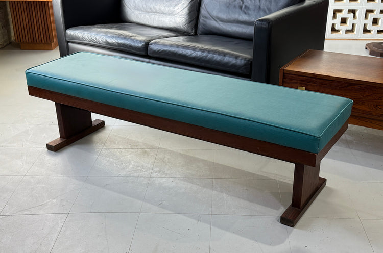 Mid-Century Bench Seat in Original Vinyl