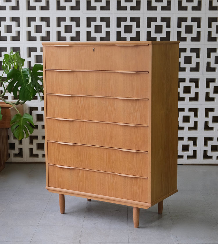 Large Danish Tallboy in Oak