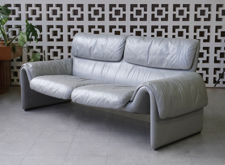 1980s De Sede 2011/2 Sofa in Grey Leather