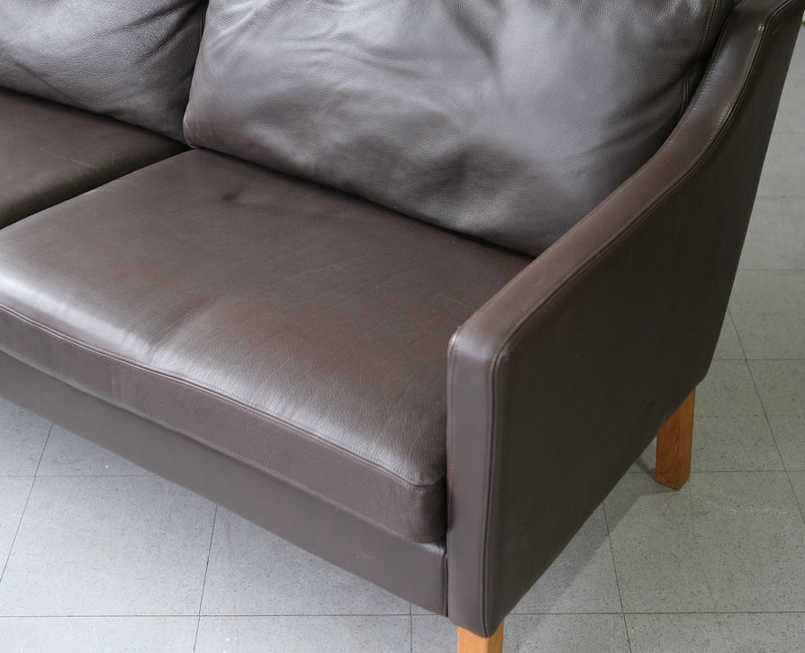 Danish 2.5 Seater in Brown Leather