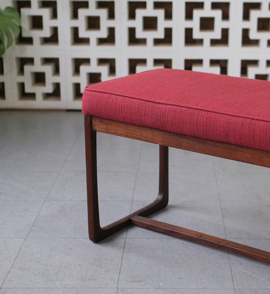 Gerald Easden Bench in New Upholstery