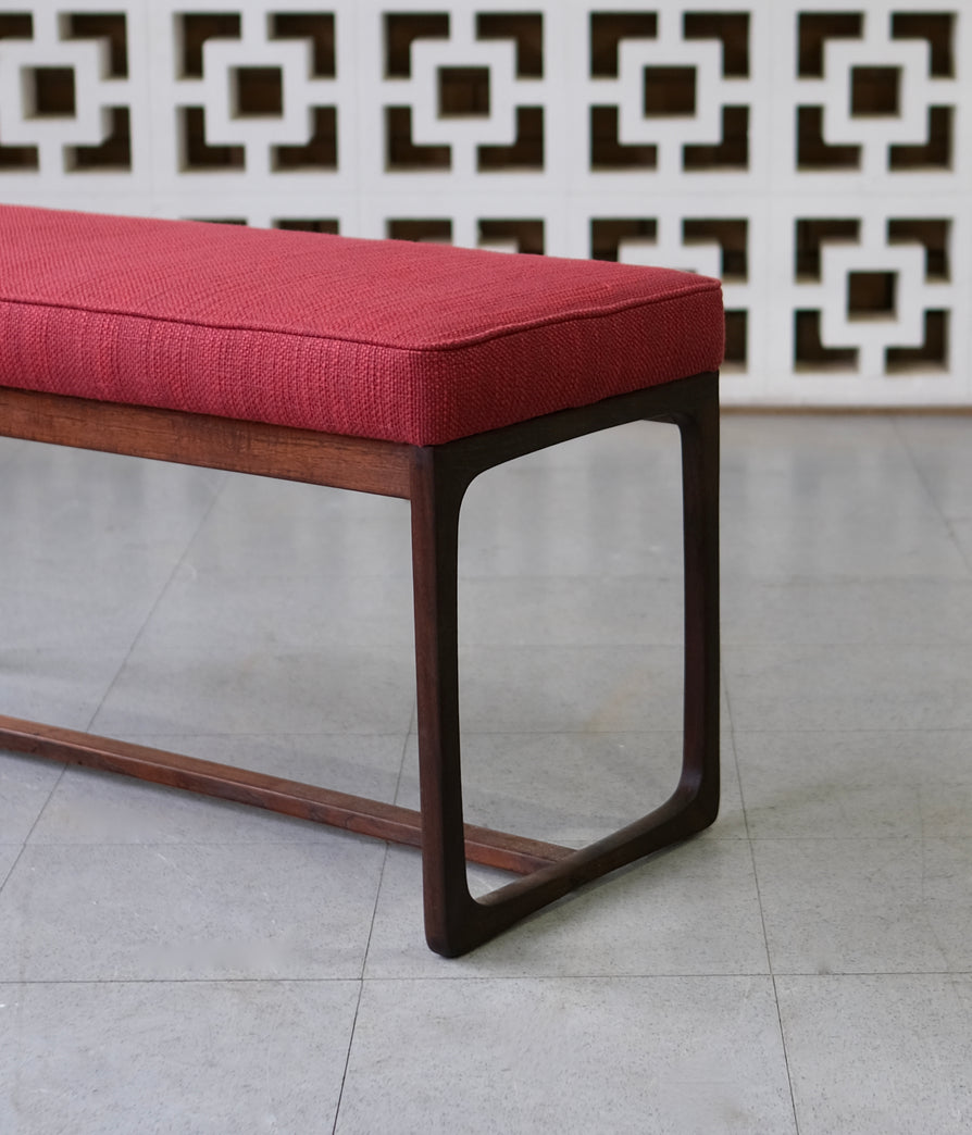 Gerald Easden Bench in New Upholstery