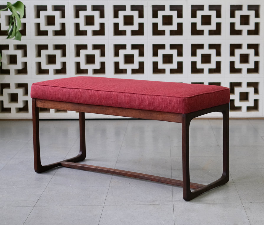 Gerald Easden Bench in New Upholstery