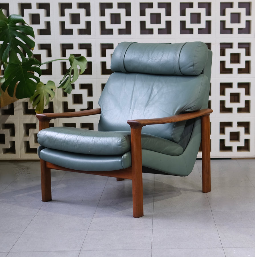 Tessa T21 Lounge Chair in Sage Leather