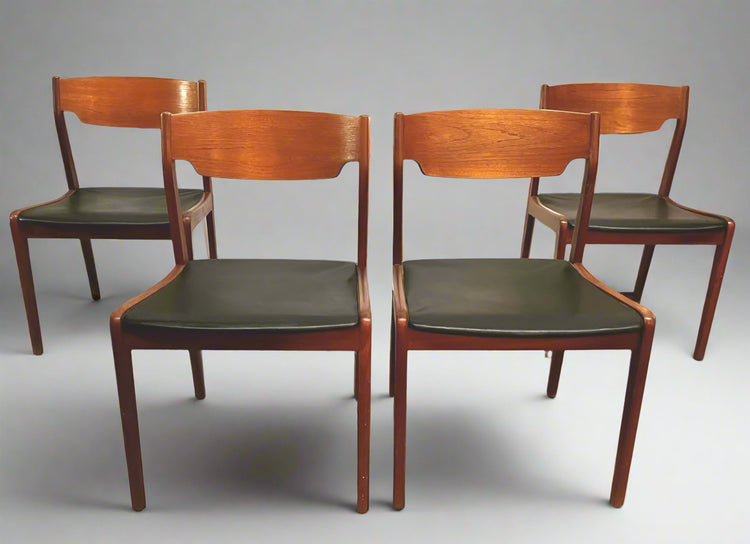 Set of Four Danish Dining Chairs in Teak