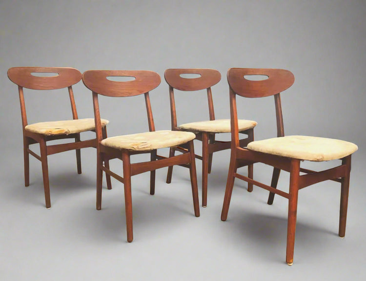 Four Danish Dining Chairs in Teak