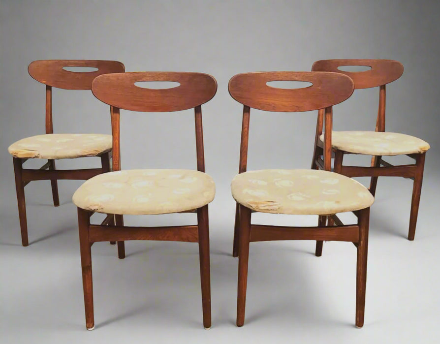Four Danish Dining Chairs in Teak