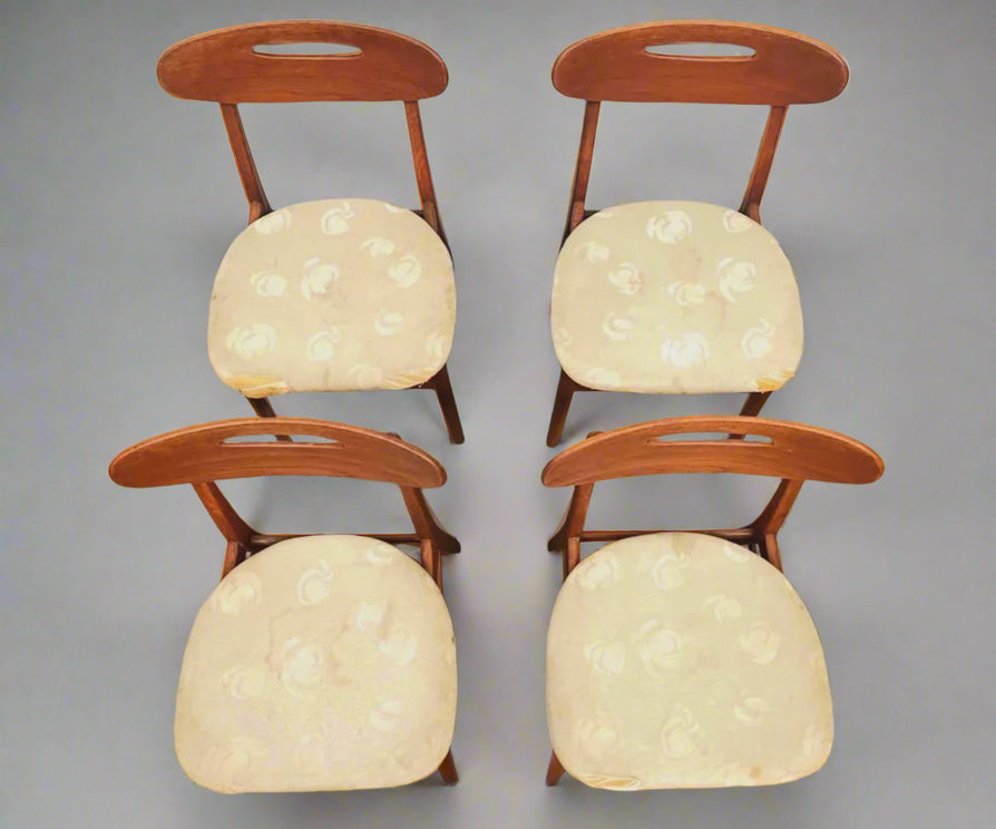 Four Danish Dining Chairs in Teak