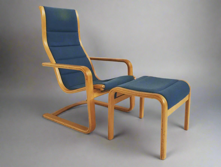 Yngve Ekström Lamello Chair and Footstool