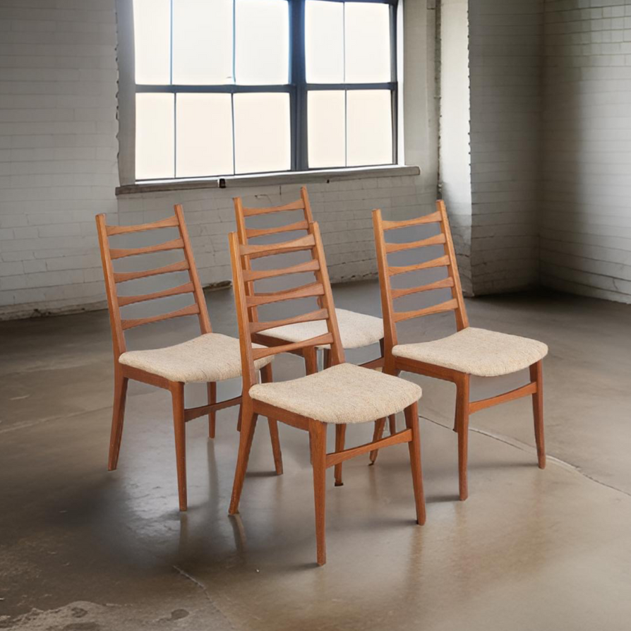 Four High-Back Danish Dining Chairs