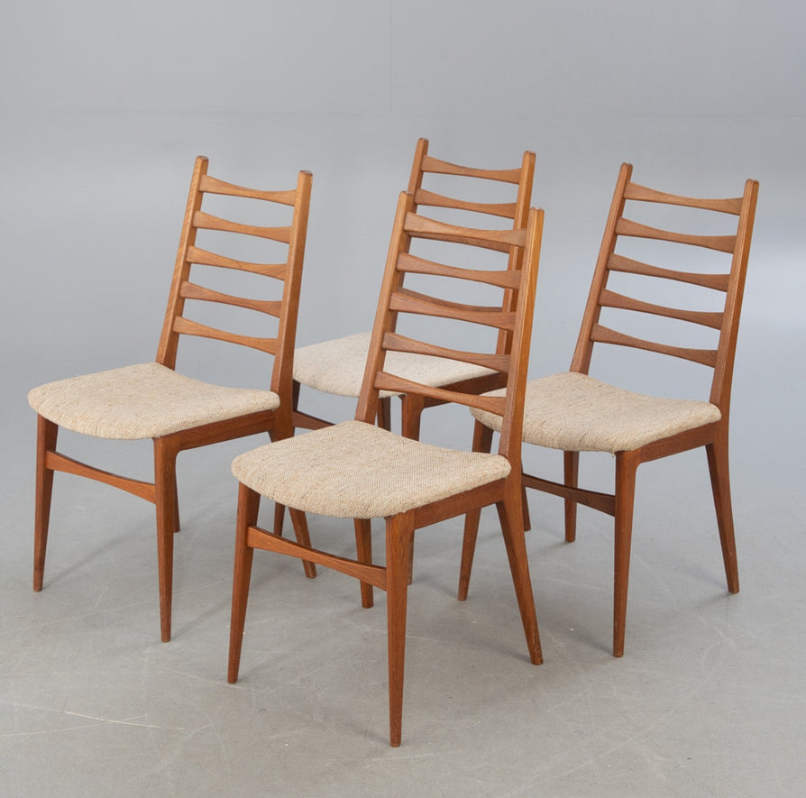 Four High-Back Danish Dining Chairs