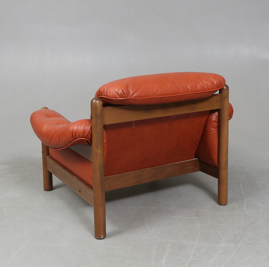 Swedish Lounge Chair in Leather