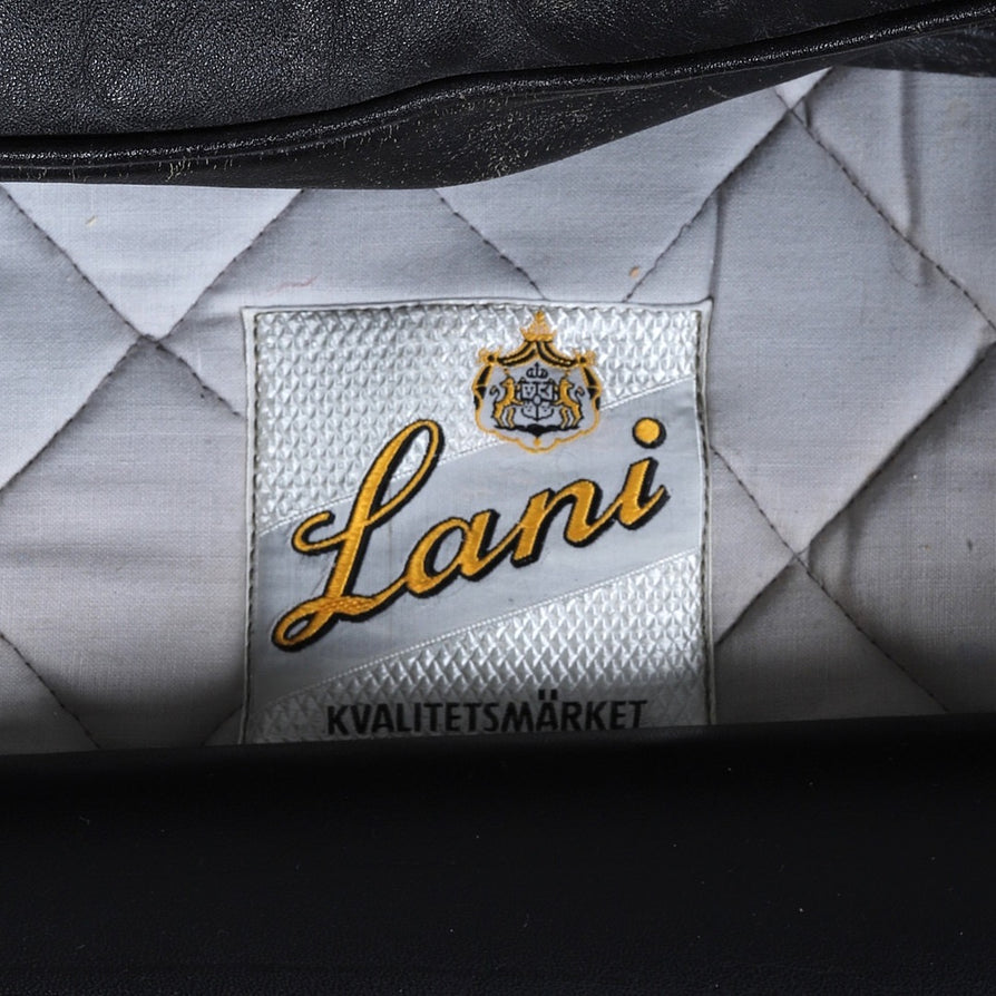 Swedish Three-Seater in Original Black Leather