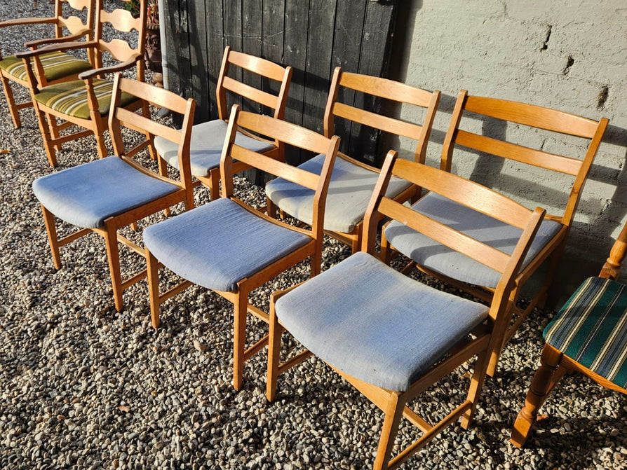Six Erik Wørtz Dining Chairs in Oak