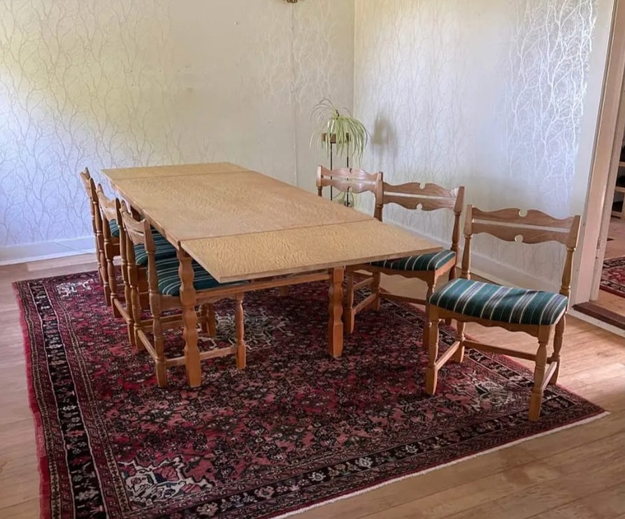 Henning Kjaernulf Oak Extension Dining Table & Dining Chairs