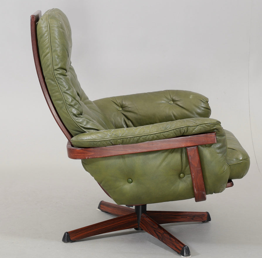 Göte Möbler Swivel Lounge Chair & Footstool.
