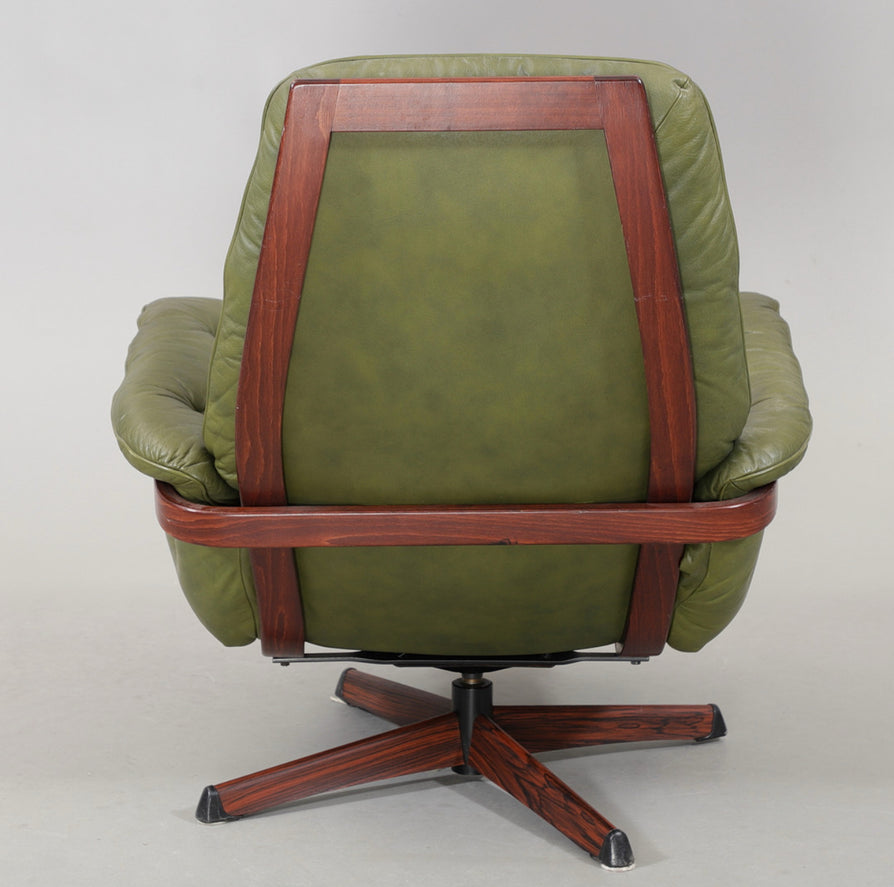 Göte Möbler Swivel Lounge Chair & Footstool.